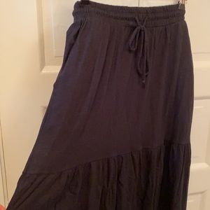 Gap Black Tiered Maxi Skirt NWT